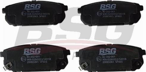 BSG BSG 40-202-001 - Тормозные колодки, дисковые, комплект autodnr.net