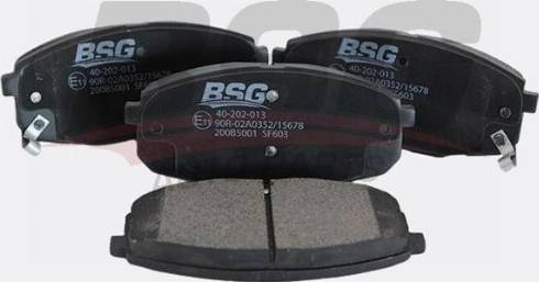 BSG BSG 40-202-013 - Тормозные колодки, дисковые, комплект avtokuzovplus.com.ua