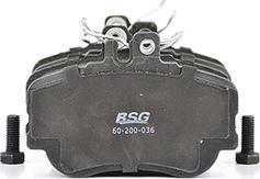 BSG BSG 60-200-036 - Гальмівні колодки, дискові гальма autocars.com.ua