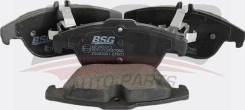 BSG BSG 60-202-012 - Гальмівні колодки, дискові гальма autocars.com.ua