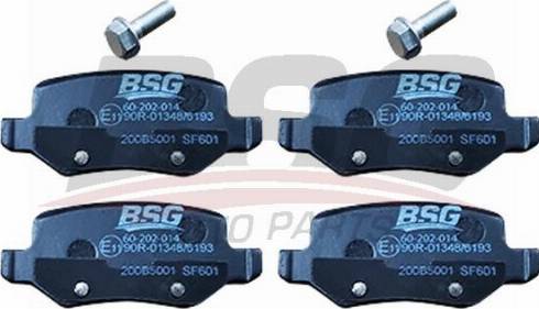 BSG BSG 60-202-014 - Гальмівні колодки, дискові гальма autocars.com.ua