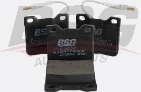 BSG BSG 60-202-026 - Тормозные колодки, дисковые, комплект avtokuzovplus.com.ua