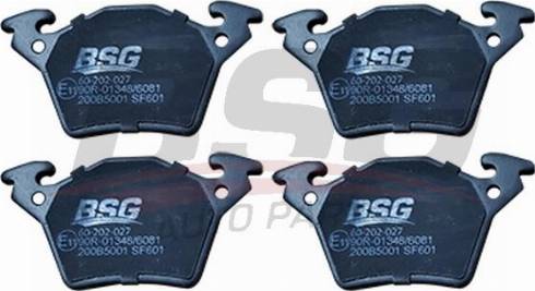 BSG BSG 60-202-027 - Тормозные колодки, дисковые, комплект avtokuzovplus.com.ua