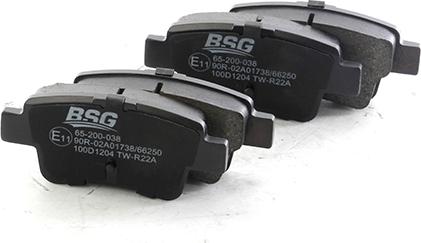 BSG BSG 65-200-038 - Тормозные колодки, дисковые, комплект avtokuzovplus.com.ua