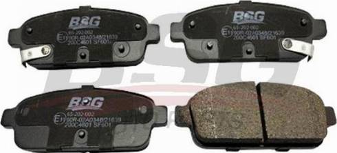 BSG BSG 65-202-002 - Гальмівні колодки, дискові гальма autocars.com.ua