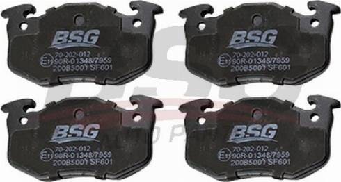 BSG BSG 70-202-012 - Тормозные колодки, дисковые, комплект autodnr.net
