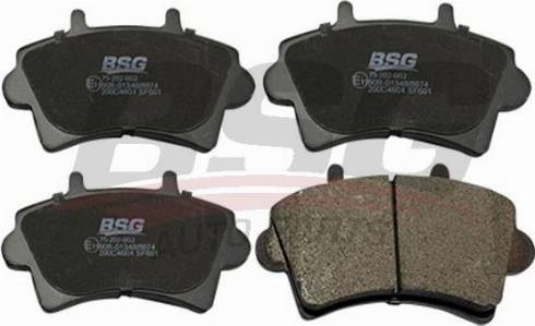 BSG BSG 75-202-002 - Тормозные колодки, дисковые, комплект avtokuzovplus.com.ua