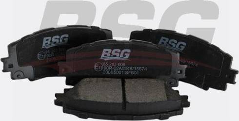 BSG BSG 85-202-006 - Гальмівні колодки, дискові гальма autocars.com.ua