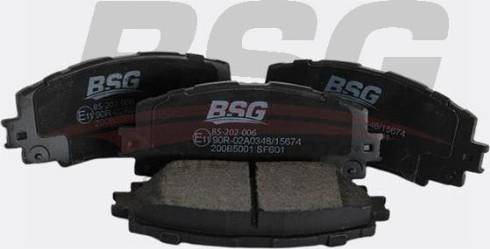 BSG BSG 85-202-006 - Тормозные колодки, дисковые, комплект avtokuzovplus.com.ua