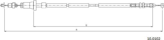 Cabor 10.0102 - Тросик газу autocars.com.ua