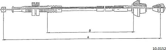Cabor 10.0152 - Тросик газу autocars.com.ua
