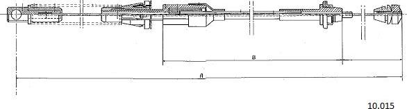 Cabor 10.015 - Тросик газу autocars.com.ua