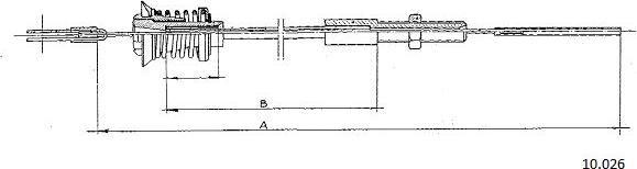 Cabor 10.026 - Тросик газу autocars.com.ua