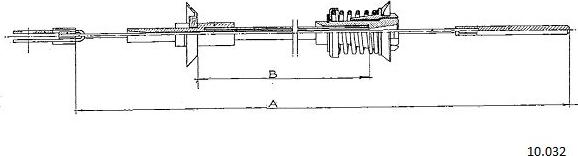 Cabor 10.032 - Тросик газу autocars.com.ua