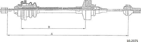 Cabor 10.2371 - Трос, управління зчепленням autocars.com.ua