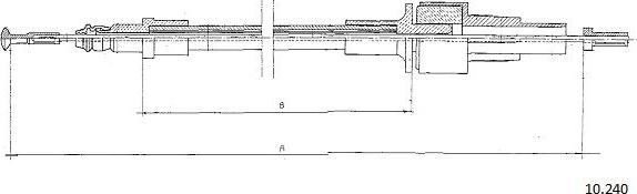 Cabor 10.240 - Трос, управління зчепленням autocars.com.ua
