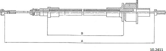 Cabor 10.2411 - Трос, управління зчепленням autocars.com.ua