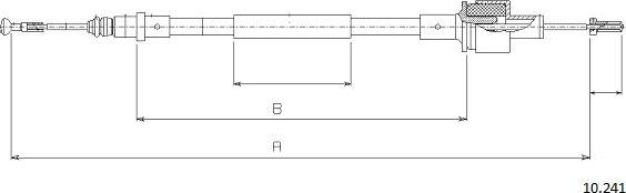 Cabor 10.241 - Трос, управління зчепленням autocars.com.ua