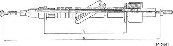 Cabor 10.2441 - Трос, управління зчепленням autocars.com.ua