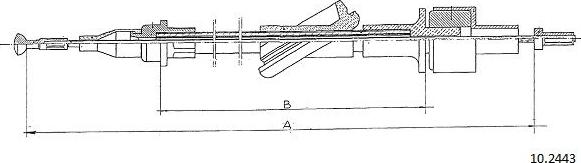 Cabor 10.2443 - Трос, управління зчепленням autocars.com.ua
