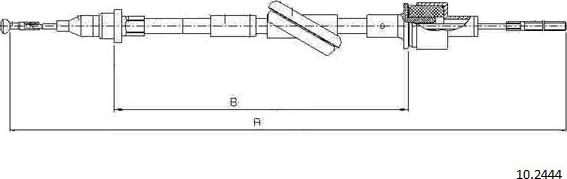 Cabor 10.2444 - Трос, управління зчепленням autocars.com.ua