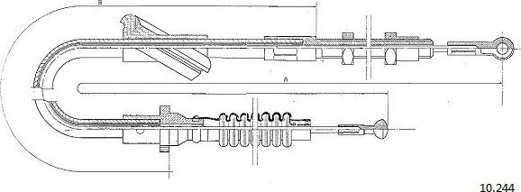 Cabor 10.244 - Трос, управління зчепленням autocars.com.ua