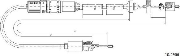 Cabor 10.2966 - Трос, управління зчепленням autocars.com.ua