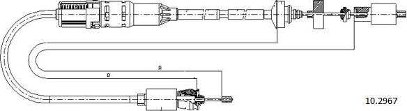 Cabor 10.2967 - Трос, управління зчепленням autocars.com.ua