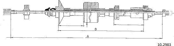 Cabor 10.2983 - Трос, управління зчепленням autocars.com.ua
