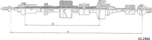 Cabor 10.2984 - Трос, управління зчепленням autocars.com.ua