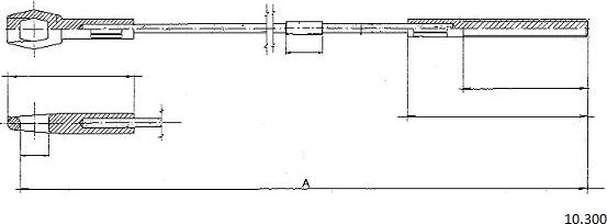 Cabor 10.300 - Трос, управління зчепленням autocars.com.ua