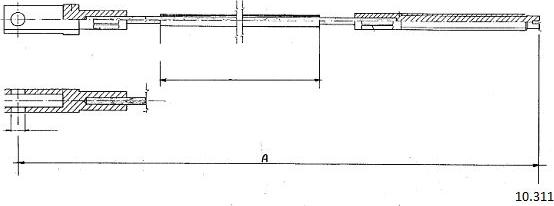 Cabor 10.311 - Трос, управління зчепленням autocars.com.ua