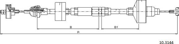 Cabor 10.3144 - Трос, управление сцеплением autodnr.net