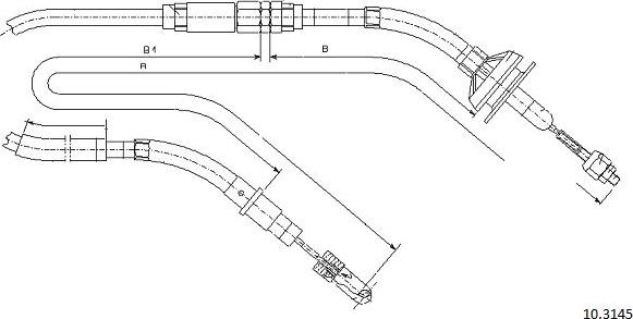 Cabor 10.3145 - Трос, управління зчепленням autocars.com.ua