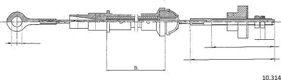 Cabor 10.314 - Трос, управління зчепленням autocars.com.ua