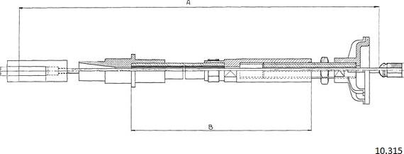Cabor 10.315 - Трос, управління зчепленням autocars.com.ua