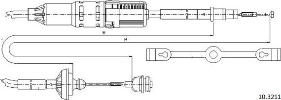 Cabor 10.3211 - Трос, управління зчепленням autocars.com.ua