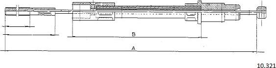 Cabor 10.321 - Трос, управління зчепленням autocars.com.ua