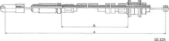 Cabor 10.325 - Трос, управління зчепленням autocars.com.ua