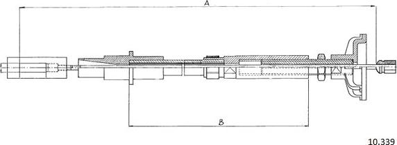 Cabor 10.339 - Трос, управління зчепленням autocars.com.ua