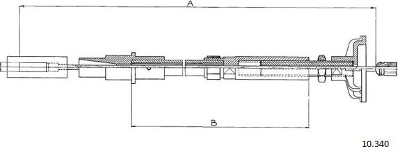 Cabor 10.340 - Трос, управління зчепленням autocars.com.ua
