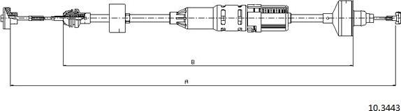 Cabor 10.3443 - Трос, управление сцеплением autodnr.net