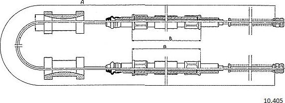Cabor 10.405 - Трос, гальмівна система autocars.com.ua