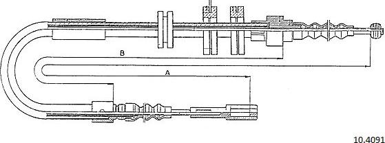 Cabor 10.4091 - Трос, гальмівна система autocars.com.ua