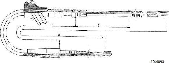 Cabor 10.4093 - Трос, гальмівна система autocars.com.ua
