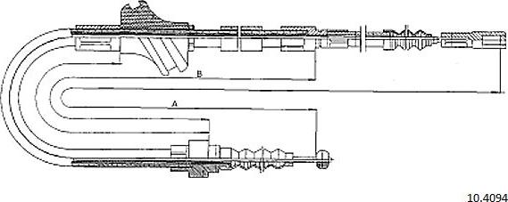 Cabor 10.4094 - Трос, гальмівна система autocars.com.ua