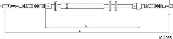 Cabor 10.4095 - Трос, гальмівна система autocars.com.ua