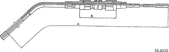 Cabor 10.4132 - Трос, гальмівна система autocars.com.ua