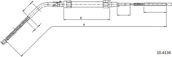 Cabor 10.4134 - Трос, гальмівна система autocars.com.ua
