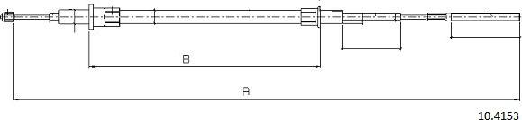 Cabor 10.4153 - Трос, гальмівна система autocars.com.ua